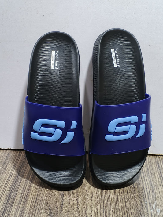 HyperStep Recovery Slides – Blue & Red Comfort Sandals Skechers